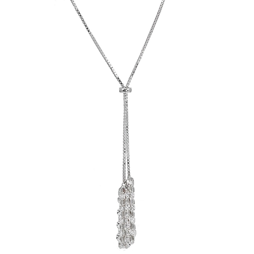 ❌SOLD❌ Box Chain Drop Necklace Sterling Silver 925